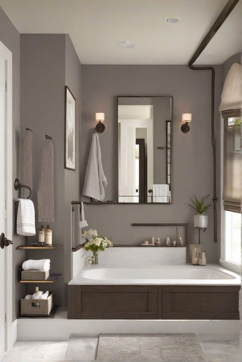 Embrace the cozy modern vibes with SW Urbane Bronze (SW 7048) in your daily interior designer routine. Bring warmth and sophistication to your bathroom space! #Ad #homedecor #homedesign #bathroom #Painthome interiorarchitecture best Wall Colors for Bathroom Colors
Bright Room Colors
best colors combinations bathroom
bathroom Remodeling
Modern Paint Colors
2024 Bathroom Paint Colors With Dark Cabinets, Main Bathroom Paint Colors, Dark Bathroom Colors, Dark Color Bathroom Ideas, Best Paint For Bathroom Walls, Urbane Bronze Bathroom, Modern Bathroom Colors, Cozy Modern Bathroom, Bathroom Paint Colors 2024