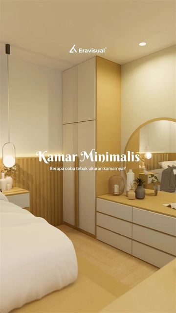 Bedroom 3x3, Bedroom Design Minimal, Apartemen Studio, Bedroom Minimal, Small Bedroom Interior, Bed Interior, Dekorasi Kamar Tidur, Girl Bedroom Designs, Minimalism Interior