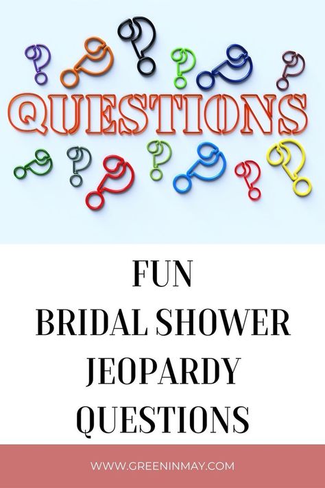 Bridal Shower Jeopardy Questions, Bridal Jeopardy Questions, Bridal Shower Jeopardy, Funny Wedding Games, Bridal Jeopardy, Jeopardy Questions, Bridal Shower Question Game, Bridal Shower Questions, Bridal Shower Games Funny