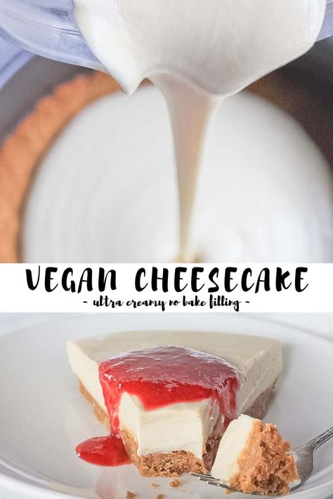 Egg Free Cheesecake, Paleo Cheesecake, Strawberry Oatmeal Bars, Cheesecake Keto, Dairy Free Cheesecake, Healthy Dessert Ideas, Cheesecake Vegan, Vegan Cheesecake Recipe, Gluten Free Cheesecake