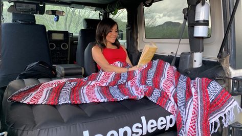 deepsleep 2 Door Jeep air mattress!  https://www.kickstarter.com/projects/2doordeepsleep/deepsleep4jeeps-2-door-jeep-mattress 2 Door Jeep Wrangler Camping, 2 Door Jeep, Jeep Girls, Rv Renovation, Jeep Decals, Jeep Camping, Bag Patches, Rv Renovations, Jeep Stuff