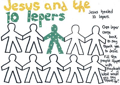 Flame: Creative Children's Ministry: Jesus and the 10 Lepers family service video with resources and further ideas The 10 Lepers Bible Story, Jesus Heals 10 Lepers Craft Preschool, 10 Lepers Craft For Kids, Jesus Miracles, Story Crafts, Family Service, Class Crafts, Jesus Crafts, Children Church