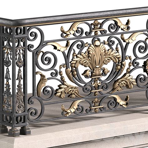 Iron Grill Design Balconies, Victorian Railings, Balconies Architecture, Railing Design Balcony, Iron Railing Design, Classic Railing, Wrought Iron Balcony Railing, Stairs Classic, Wrought Iron Railing Exterior