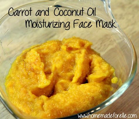 Carrot and Coconut Oil Face Mask - Homemade for Elle Face Mask For Dry Skin, Coconut Oil Mask, Coconut Oil Face, Chocolate Face Mask, Coconut Oil Face Mask, Mask For Dry Skin, Moisturizing Face Mask, Homemade Facial Mask, Coconut Oil For Face