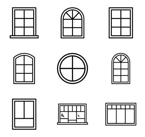 Windows Drawing, Window Printable, New Window Design, Window Images, Window Vector, Steampunk Diy Crafts, Window Clipart, Handmade Wood Crafts, House Planter