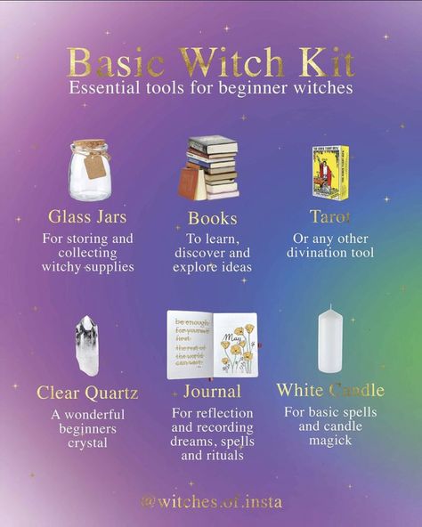 Witchcraft Notes For Beginners, Divination Tools Witches, Purple Symbolism, Witch Supplies, Witch Tools, Basic Witch, Tarot Book, Grimoire Book, Magic Spell Book