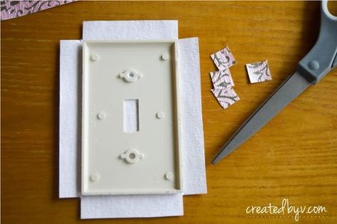 diy decorative switch plates outlet covers, crafts, decoupage Plate Covers Diy, Light Switch Art, Light Switch Covers Diy, Decorative Mesh Wreaths, Diy Projects For The Home, Decorative Light Switch Covers, Decorative Switch Plate, Outlet Plates, Light Switch Plate