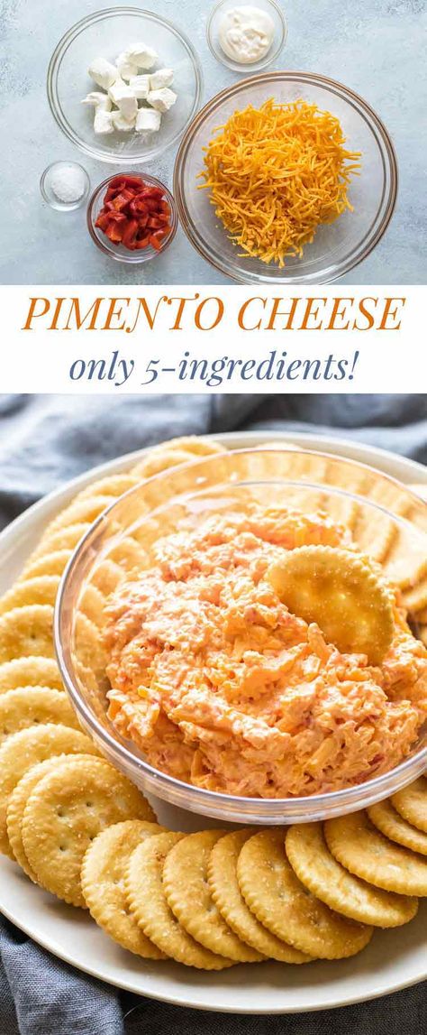 Quick and easy pimento cheese dip! So creamy and rich - everyone loves it! Paminto Cheese Dip, Pimento Cheese No Mayo, Warm Pimento Cheese Dip, Easy Pimiento Cheese Recipe, Easy Pimento Cheese Dip, How To Make Pimento Cheese Spread, Sweet Pimento Cheese Recipe, Home Made Pimento Cheese, How To Make Pimento Cheese