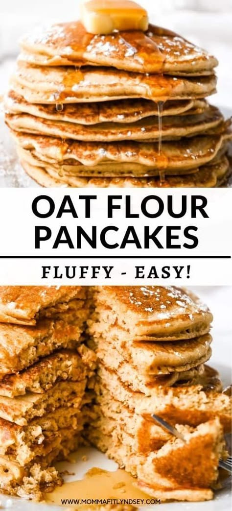 Oatmeal Flour Pancakes, Oat Pancake Recipe, Gf Pancakes, Oat Flour Pancakes, Oatmeal Pancakes Healthy, Oat Flour Recipes, Dairy Free Pancakes, Delicious Pancakes, No Flour Pancakes