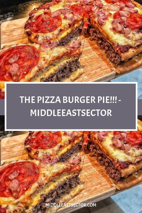 THE PIZZA BURGER PIE!!! - middleeastsector https://middleeastsector.com/the-pizza-burger-pie/ Pizza Burger Pie Recipe, Pizza Burger Pie, Ground Beef Pizza, Superbowl Recipes, Bread Crust, Beef Pizza, Pizza Cups, Pizza Burger, Pizza Burgers