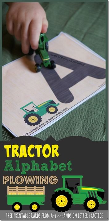 FREE Tractor Alphabet Plowing #alphabet #toddler #preschool #kindergarten #freebie http://bit.ly/2viP2ev Harvest Preschool, Preschool Farm Activities, Writing Preschool, November Preschool, Farm Week, Farm Harvest, Preschool Farm, Farm Theme Preschool, Harvest Theme