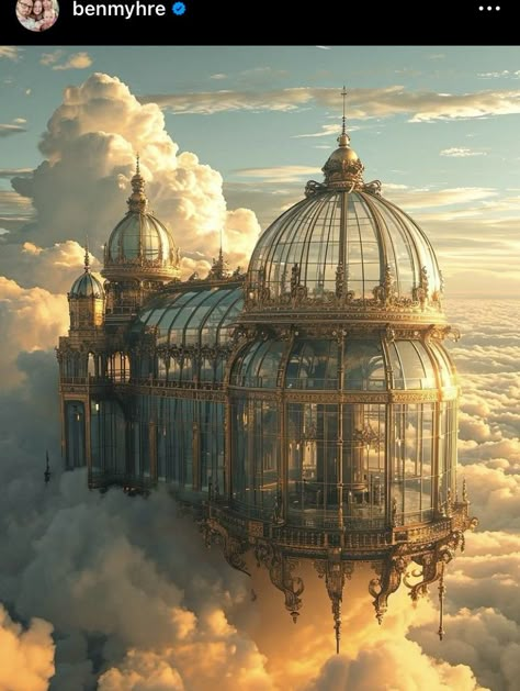 Cloud Palace, Sky Palace, Steampunk City, 2160x3840 Wallpaper, Mind Palace, Fantasy City, Fantasy House, Fantasy Setting, Fantasy Castle