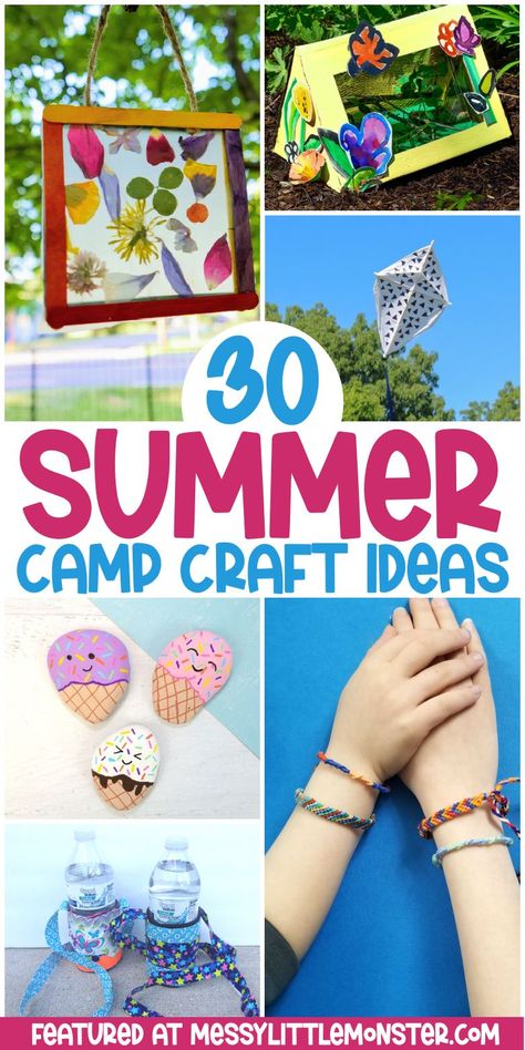 What do you get when you combine summer camp with arts and crafts? A happy camper! We're sharing some of the best summer camp crafts for kids to keep Indoor Summer Camp Activities, Summer Camp Crafts For Kids, Camp Crafts For Kids, Summer Crafts And Activities, Cucumber Trellis Diy, Summer Camp Art, Camping Crafts For Kids, Trellis Diy, Cucumber Trellis