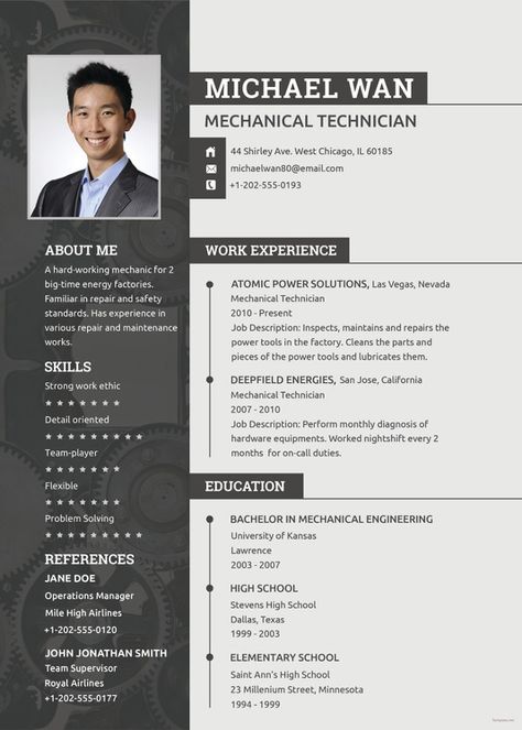 simple-mechanical-engineer-resume-template Mechanic Resume, Mechanical Engineer Resume, Resume Form, Free Cv Template Word, Engineering Resume Templates, Cv Template Download, Cv Inspiration, Cv Design Template, Engineer Resume