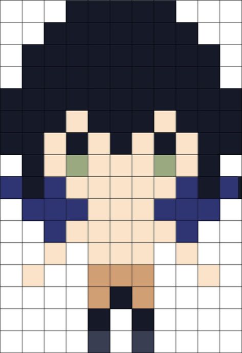 Demon Slayer Pixel Art, Pi Art, Pixel Beads, Inosuke Hashibira, Art Demo, Graph Crochet, Easy Pixel Art, Pixel Art Templates, Perler Art