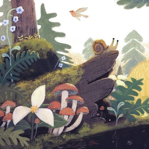 Story Books Illustrations, Picture Books Illustration, Forest Illustration, Childrens Books Illustrations, Nature Illustration, Childrens Illustrations, Children's Book Illustration, In The Forest, Art Plastique