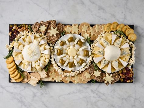 Snowflake Charcuterie Board, Winter Second Birthday, Veggie Platter Display, Second Birthday Party Ideas, Babybel Cheese, Platter Display, Cupcake Diaries, Assorted Nuts, Charcuterie Gifts