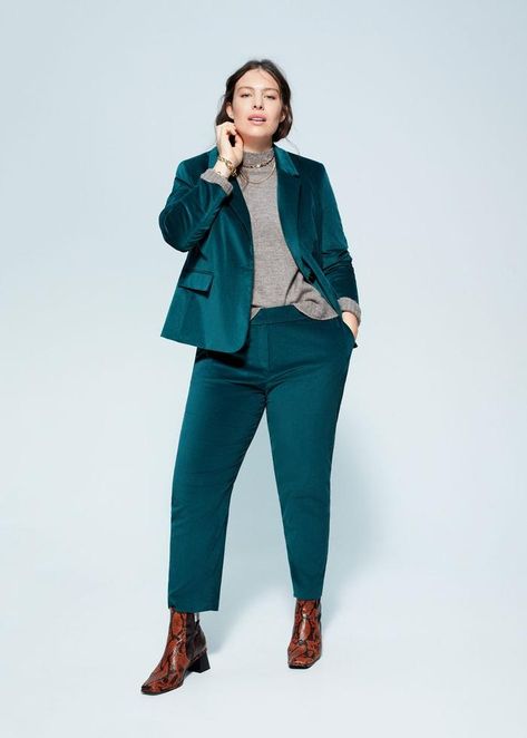 Teal Pants Outfit, Teal Clothes, Green Trousers Outfit, Teal Suit, Blush Pants, Teal Outfits, Teal Pants, Teal Blazer, Pants Outfit Fall