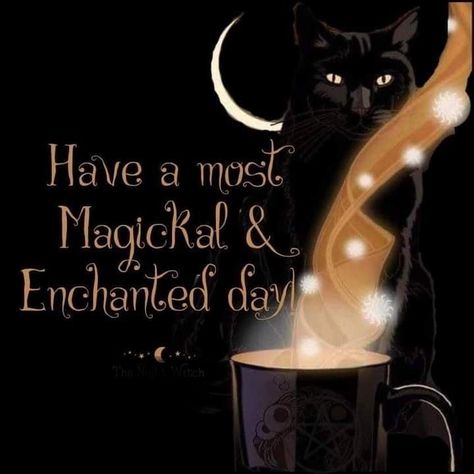 Morning Magic Quotes, Good Morning Witches Quotes, Halloween Weekend Quotes, Halloween Good Morning Quotes, Halloween Greetings Humor, Witchy Birthday Wishes, Good Night Witches, Samhain Greetings, Good Morning Witches