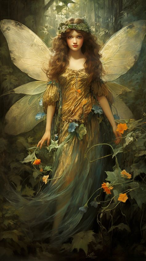 Generate vintage depictions of fairies Vintage Fairy Art Aesthetic, Funny Fairy Pictures, Vintage Fairy Art Illustrations, Fantasy Artwork Fairy, Brunette Fairy, Redhead Fairy, Fantasy Fairy Art, Old Fairy Paintings, Nature Fairy