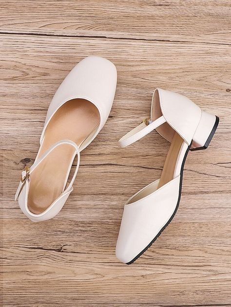 All White Shoes, Graduation Shoes, White Flat Shoes, Strap Flats, Sandals Outfit, Minimalist Shoes, Ankle Strap Flats, Footwear Design Women, Ankle Strap Heels