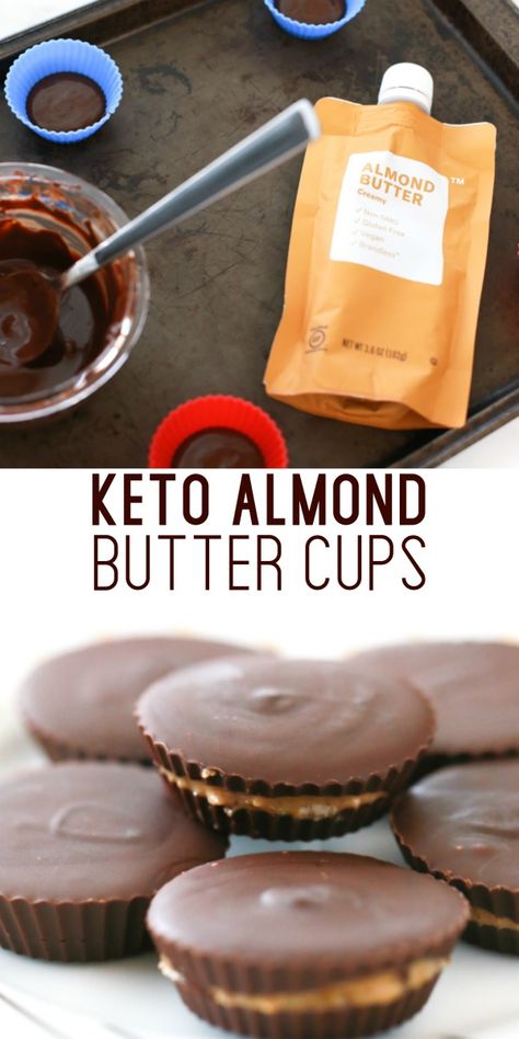 Keto Cups Recipe, Keto Almond Butter Recipes, Low Carb Almond Butter Recipes, Brown Butter Bites Keto, Keto Chocolate Coconut Cups, Almond Butter Chocolate Cups, Almond Butter Fudge Keto, Keto Cups, Airplane Snacks