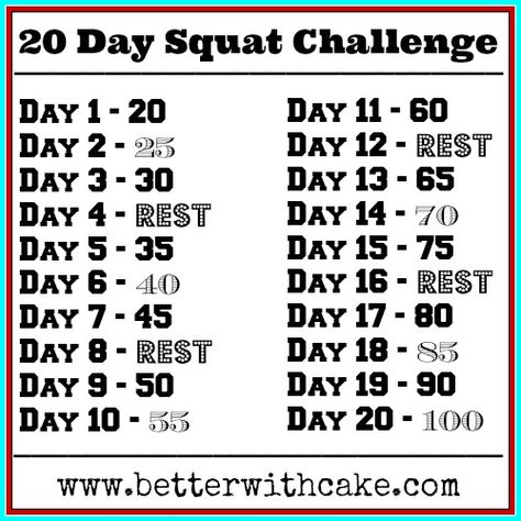 Squat Challenge 100 Squat Challenge, Squat Quotes, 20 Day Challenge, Squat Variations, Friday Fun, Summer Body Workouts, Squat Challenge, Days Challenge, Fit Girl Motivation