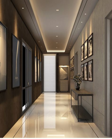 Corridors Design Home, House Hall Design, Modern Hallway Design, House Front Door Design, Living Room Wall Designs, Commercial Design Exterior, Church Interior Design, Corridor Design, Home Hall Design