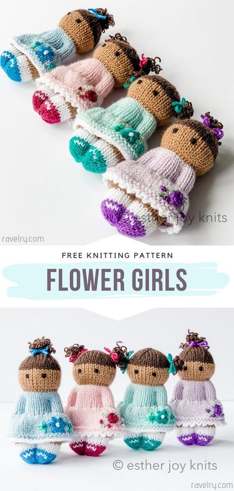 Spring Knitting, Knitting Dolls Free Patterns, Knitted Dolls Free, Knitted Doll Patterns, Knitting Toys, Knitted Toys Free Patterns, Knitting For Charity, Yarn Dolls, Baby Doll Pattern