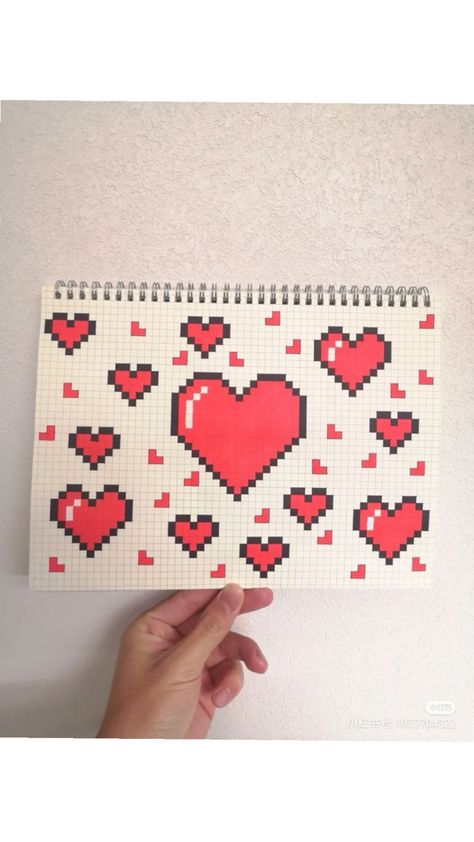 Pixel Art Notebook, Famous Artworks, Graph Paper Designs, Graph Paper Drawings, Desain Quilling, Nintendo Entertainment System, Easy Pixel Art, Pixel Art Templates, Pixel Drawing