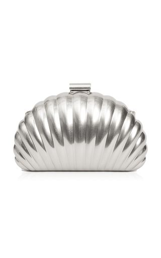 Women's Designer Bags & Luxury Fashion | Moda Operandi Shell Clutch, Silver Clutch, Womens Designer Bags, Bags Luxury, Storage Design, Free Flowing, Oyster Shell, Evening Clutch Bag, Designer Bags