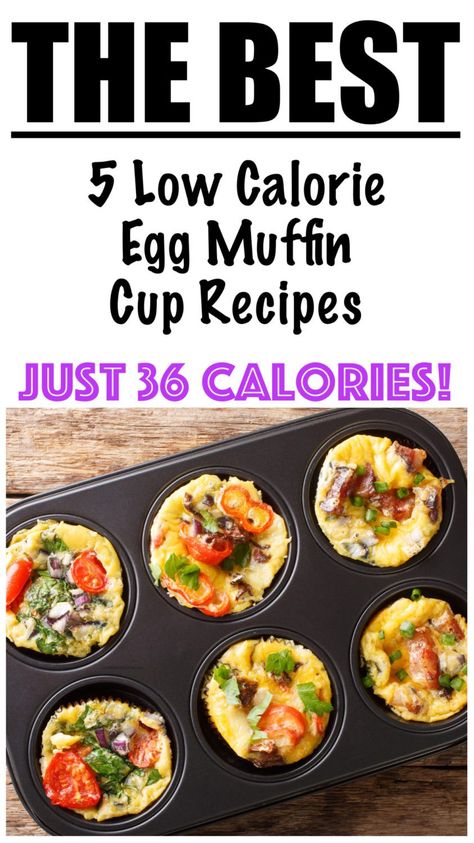 The BEST Low Calorie Egg Muffin Cups Low Calorie Egg Bites, Veggie Egg Muffins, Vegetarian Bacon, Sausage Egg Muffins, Muffin Cups Recipes, Egg Muffins Healthy, Muffins For Breakfast, Egg Muffin Cups, Bacon Muffins