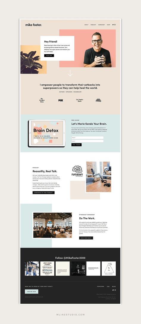 Website Examples Inspiration, Blog Site Design Inspiration, Website Design Examples, Web Design Squarespace, Wordpress Landing Page Design, Website Design For Business, Blog Examples Website, Website Design Wellness, Blog Post Web Design