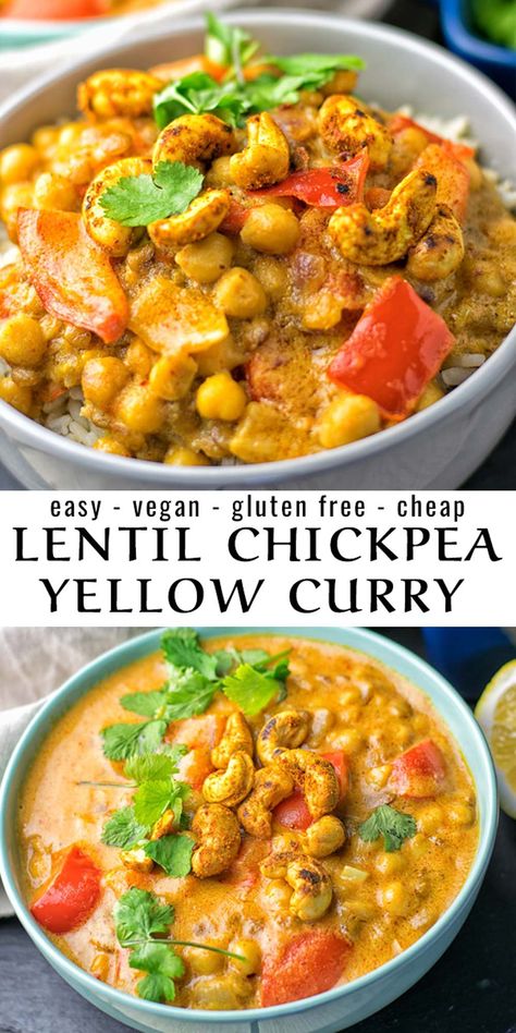 Vegetarian Yellow Curry Recipes, Vegan Yellow Curry Recipes, Recipes With Yellow Curry Paste, Plant Based Curry, Curry Paste Uses, Curry Chickpeas, Yellow Curry Recipe, Curry Recipes Vegetarian, Thai Curry Paste