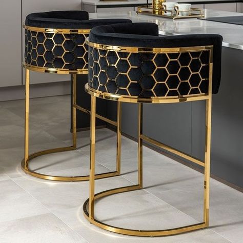 Mid Century Furnishings, Kursi Bar, Bar Stools Kitchen Island, Luxury Bar, Modern Bar, Kitchen Stools, Chaise Bar, Metal Furniture, Dining Room Design