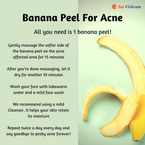 Banana Peel For Skin, Banana Peel Uses Skin, Banana Peel Uses, Treat Acne, Gift Boxes For Women, Dress Book, Banana Peel, Spa Resort, Skin Care Remedies