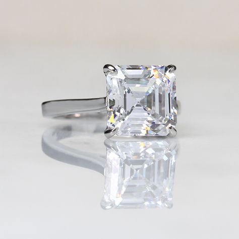 Thanks for the kind words! ★★★★★ "Most stunning ring I’ve seen!! Would definitely recommend buying!" Cailyn https://etsy.me/3r2MTAf #etsy #white #squareprincess #no #cubiczirconia #silver #women #yes #stone #minimalist Asscher Cut Solitaire, Basket Style, 5 Carat Ring, Real Diamond Rings, Gold Anniversary Rings, Sterling Silver Wedding Rings, Moissanite Engagement Ring Solitaire, Gold And Silver Rings, Diamond Simulant