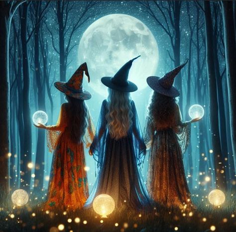 3 Witches, Witch Painting, Witch Wallpaper, Witch Pictures, Witch Costumes, Dark Witch, Watercolor Subjects, Autumn Illustration, Autumn Magic