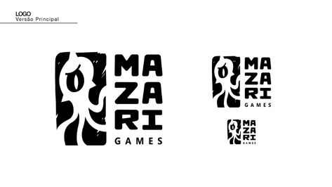 Mazari Games [Logo Design] on Behance Two Words Logo Design Ideas, Rough Logo Design, Board Game Logo Design, Typo Logo Design Ideas, Crazy Logo Design, Board Game Logo, Games Logo Design, Logo Design Sport, Game Branding