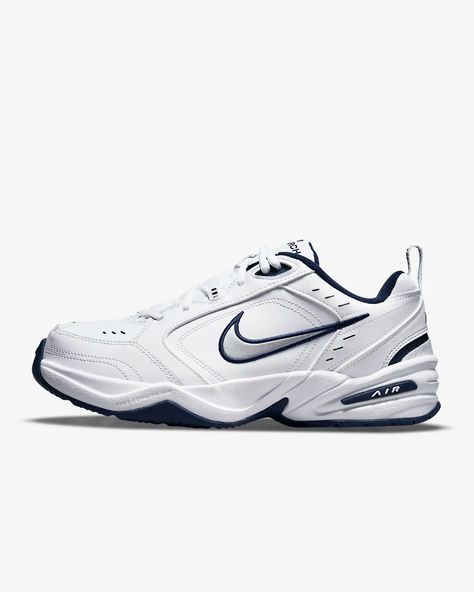 Nike Air Monarch IV Men's Workout Shoes (Extra Wide). Nike.com Air Monarch Iv, Nike Air Monarch Iv, Nike Air Monarch, Harrods London, Mens Training Shoes, Nike Pro Combat, Shoe Nike, Workout Shoes, Gym Shoes