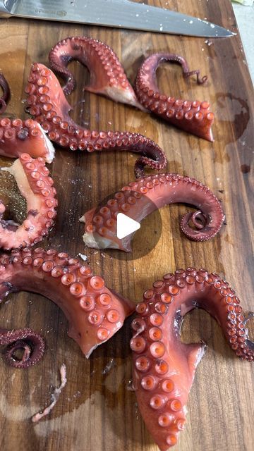 Alessandra Ciuffo | The tips and tricks to cooking the perfect octopus every time 🐙 🔥

Octopus seems like an intimidating protein to work with but it’s... | Instagram Recipes For Octopus, How To Clean Octopus, How To Cook Octopus Tender, Cooked Octopus Recipe, Whole Octopus Recipes, Portuguese Octopus Recipes, Fried Octopus Recipes, Sauteed Octopus Recipe, Octopus Cooking