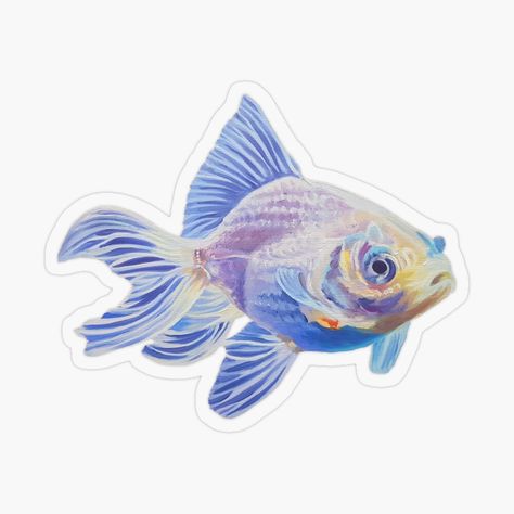 Indie Stickers Aesthetic, Cute Fish Stickers, Koi Fish Sticker, Fish Stickers Printable, Art Stickers Printable, Sticker For Print, White Background Stickers, No Background Stickers, Redbubble Stickers Aesthetic