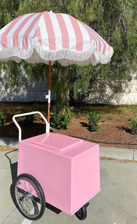 Paleta Cart, Catering Branding, Catering Cart, Vendor Cart, Push Cart, Ice Cream Cart, Street Vendor, Umbrella Holder, Barbie Party