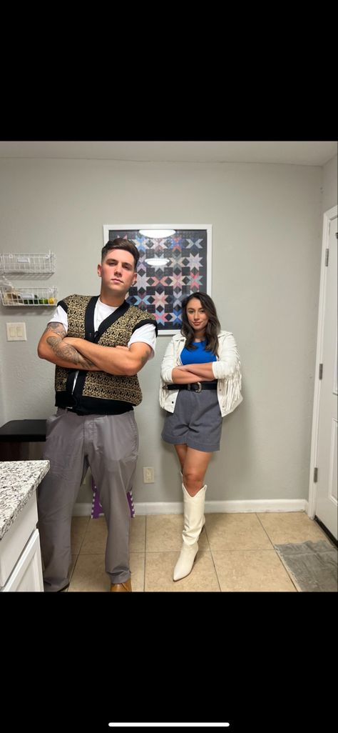 Sloan Ferris Bueller Costume, Sloan And Ferris Costume, Ferris Buellers Day Off Costume Couple, Sloane And Ferris Costume, Ferris Bueller Couple Costume, Ferris Bueller And Sloane Costume, Ferris Buellers Day Off Costumes, Ferris And Sloane Costume, Rom Com Costume Ideas