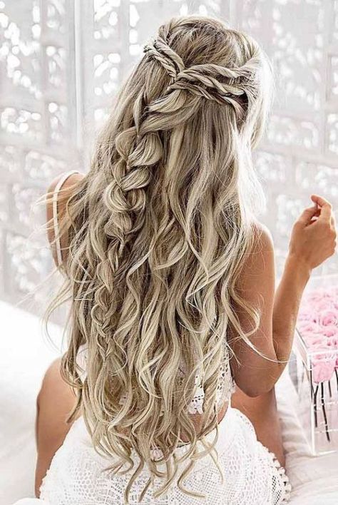 15 Half Up Half Down Hairstyles For Long Hair - Society19 Down Hairstyles For Long Hair, Easy Bun, Prom Hairstyles For Long Hair, Short Hair Tutorial, Long Blonde, Braided Hairstyles Tutorials, Braided Hairstyles Easy, Wedding Hairstyles For Long Hair, Formal Hairstyles