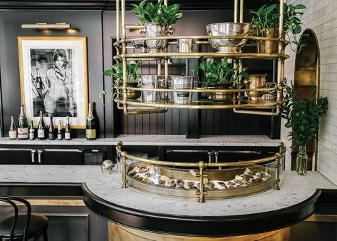 Four of the World’s Coolest Champagne Bars - Virtuoso - Sanders Travel Centre Parisian Bistro, The Riddler, Bar Interior Design, Champagne Bar, Bar Displays, Oyster Bar, Glass Bar, Bar Interior, Bar Design Restaurant