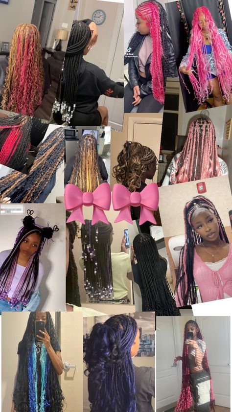 Curly Braided Hairstyles, French Curls, Black Kids Braids Hairstyles, Short Natural Curly Hair, Short Box Braids Hairstyles, Beautiful Black Hair, Cute Hair Colors, Big Box Braids Hairstyles, Goddess Braids Hairstyles