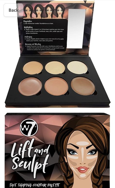 W7 Makeup, Cream Contour Stick, Highlighting Contouring, Contouring Makeup, Affordable Beauty Products, Facial Contouring, Makeup Brushes Guide, Cream Contour, Contour Kit