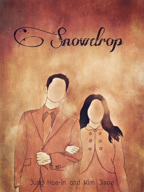 Snowdrop Sketch, Kdrama Cartoon, Kdrama Illustration, Kdrama Fan Art Wallpaper, Kdrama Stickers, Demon Aesthetic, Blue Roses Wallpaper, Pink Drawing, Snow Drop