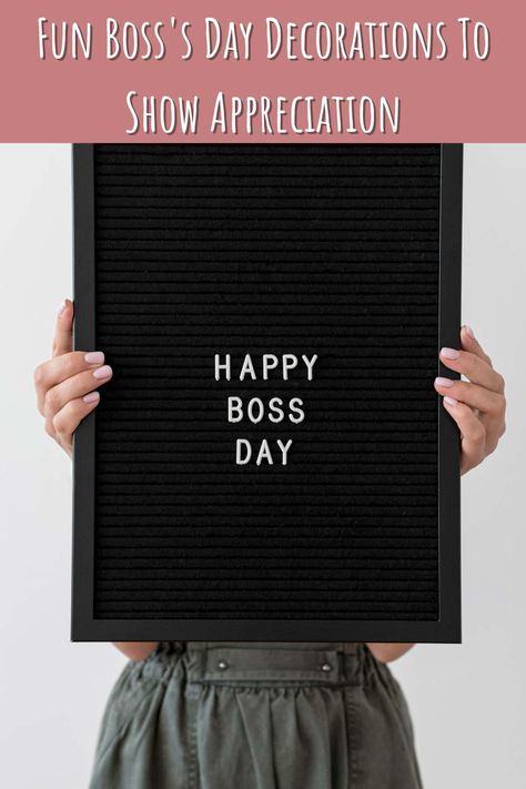 27 Fun Boss's Day Decorations To Show Appreciation - PinkPopDesign Boss's Day Decoration Ideas, Bosses Day Celebration Ideas, Bosses Day Decorations Offices, Boss Day Decorations Offices, National Bosses Day, Boss Day, National Day Calendar, Balloon Words, Good Boss